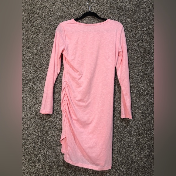 NWT Ruched Bodycon Long Sleeve Wrap Front T-shirt Dress Size Medium - Picture 5 of 6